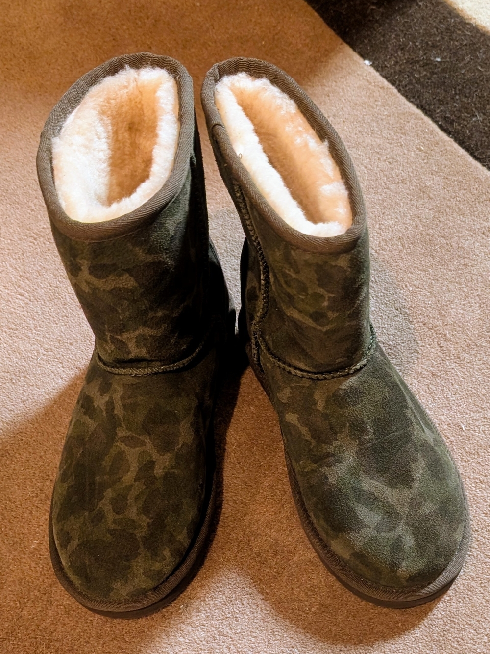 UGG Camo Kids' Sheepskin Lined Boots
